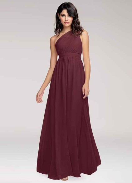 Blush Mark Magical Day Cabernet Chiffon Maxi Dress