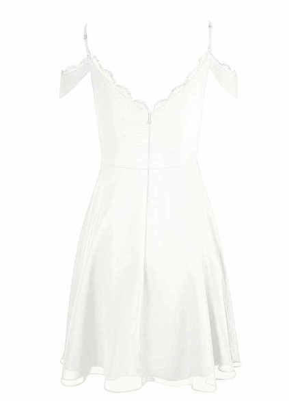AZ Occasions Mini Lace and Chiffon Skirt Dress